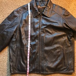 robert comstock vertical leather jacket